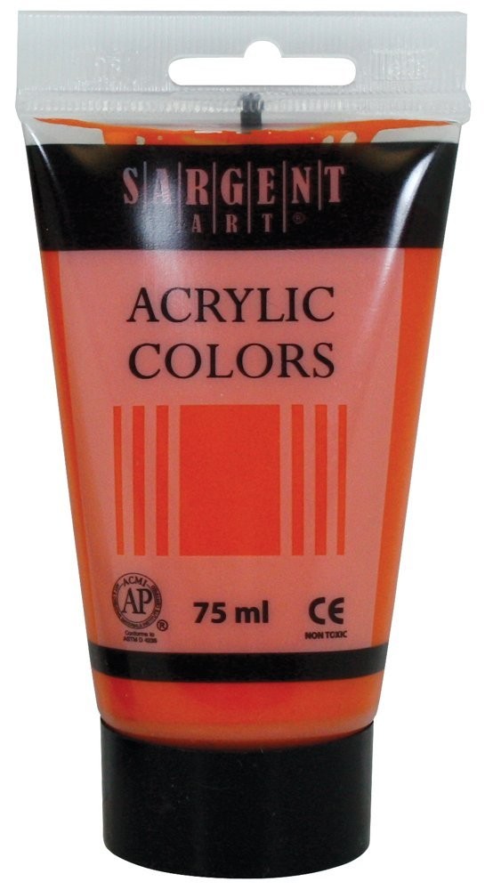 Sargent Art 23-0214 75-Millilitre Tube Acrylic Paint, Cadmium Orange Hue