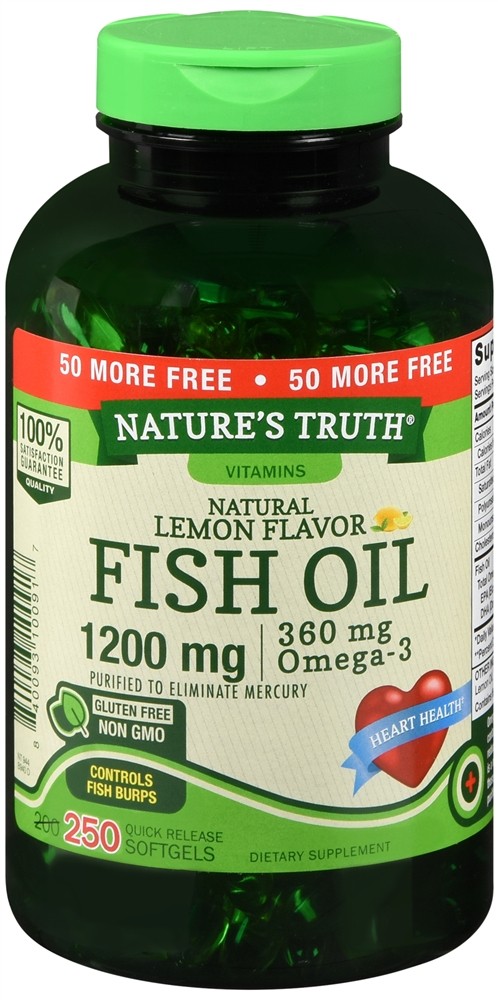 Nature's Truth Lemon Flavored Fish Oil, 1200 mg