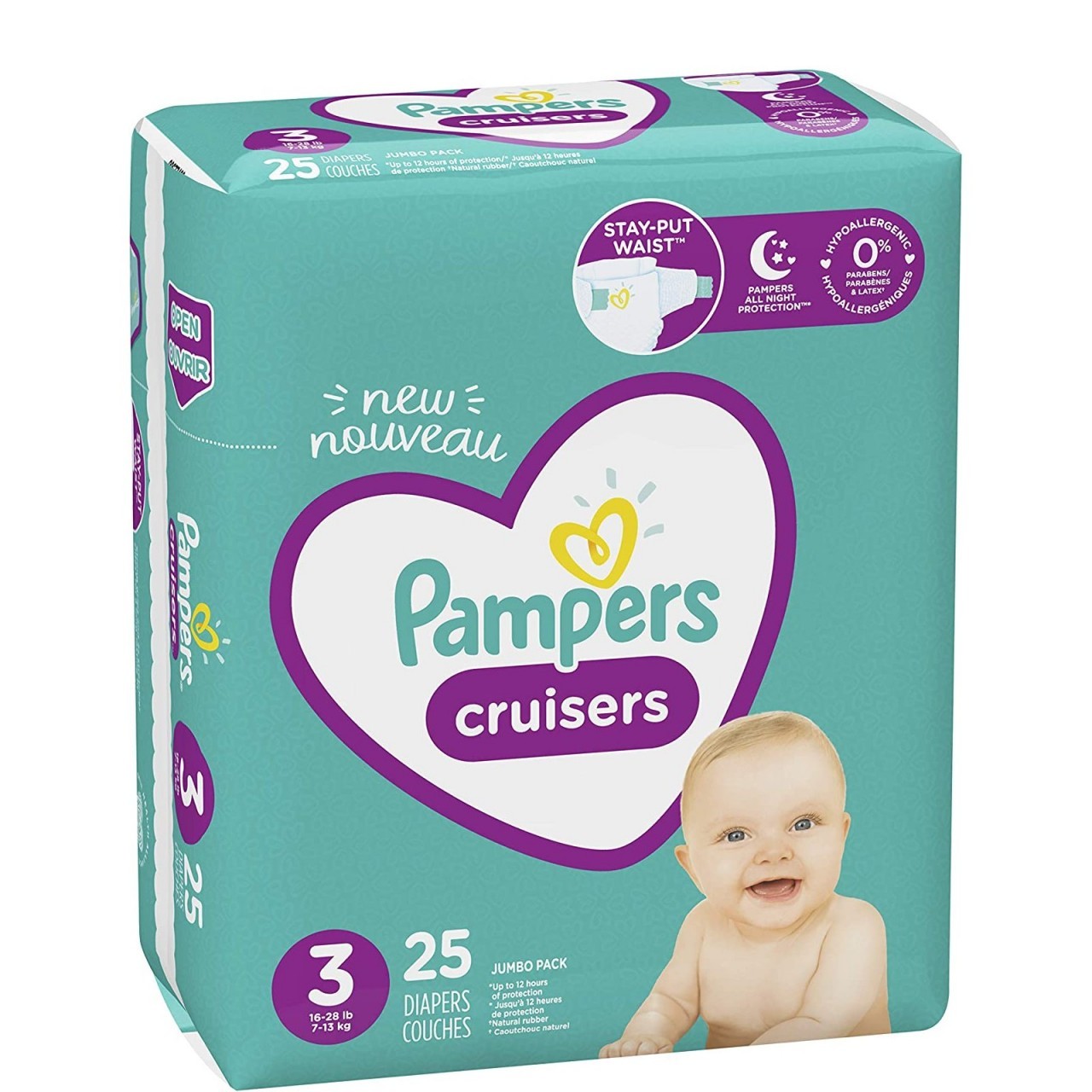 PAMPERS CRUISERS JUMBO #3 25s