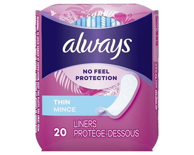 ALWAYS THIN PANTYLINERS 20’S