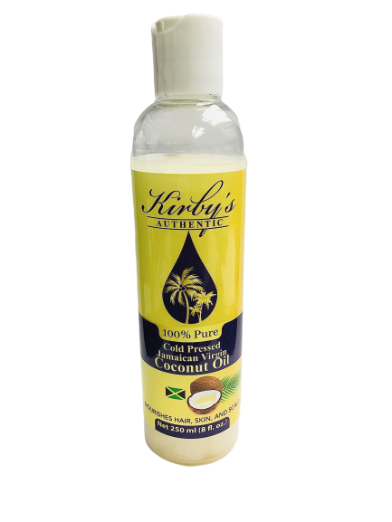 Kirby's Authenic 100% Cold Pressed Pure Jamaican Virgin Coconut Oil 8oz