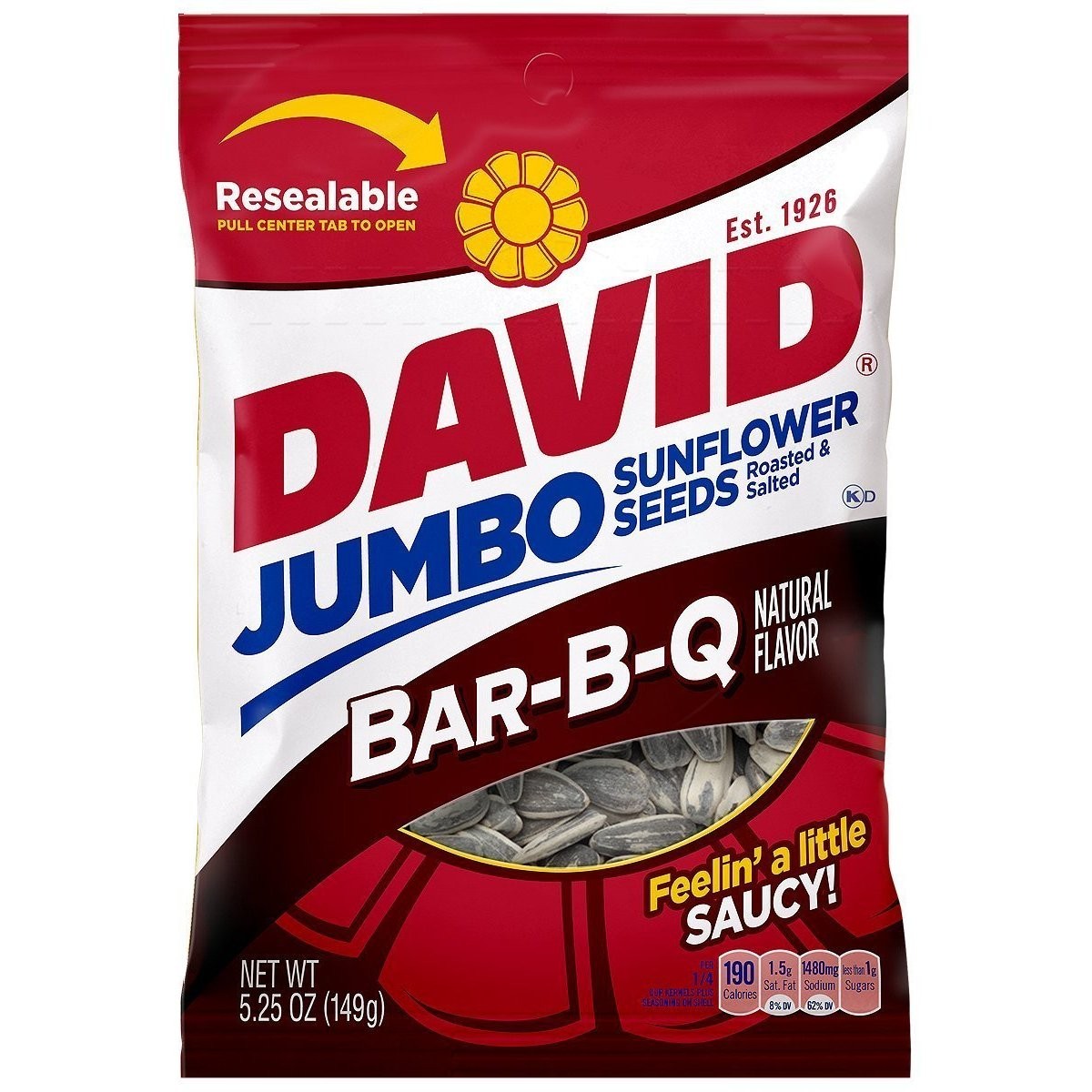 DAVIDS SEEDS SUNFLOWER BBQ 5.25oz