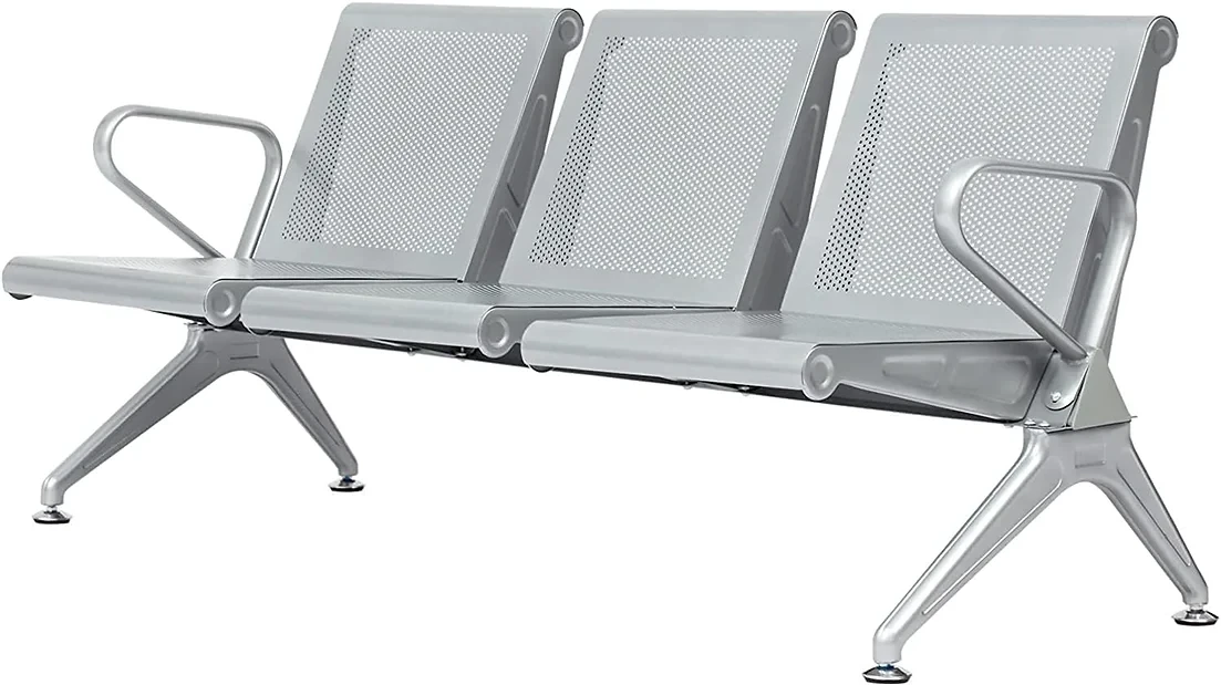 SIT 3 Seater Visitor Chair - Silver