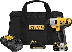 DEWALT 12V MAX Impact Driver, 1/4-Inch, with Battery and Charger Included (DCF815S2)