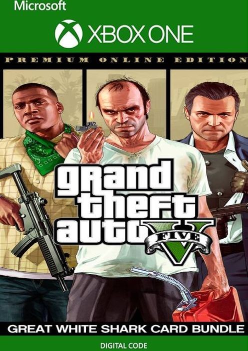 GTA V: Premium Edition & Great White Shark Card Bundle Digital Download Key (Xbox One)