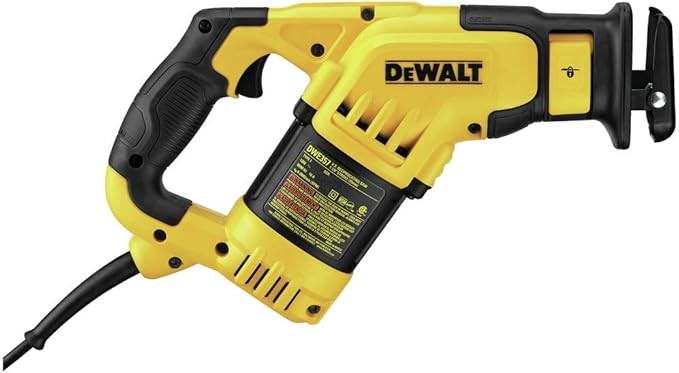 DEWALT DWE357 10-Amp Compact Reciprocating Saw, Yellow, 6 inches