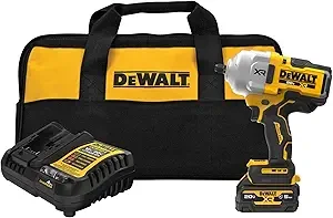 DEWALT 20V MAX Cordless Impact Wrench Kit, 1/2" Hog Ring, Battery and Charger Included (DCF961GP1)