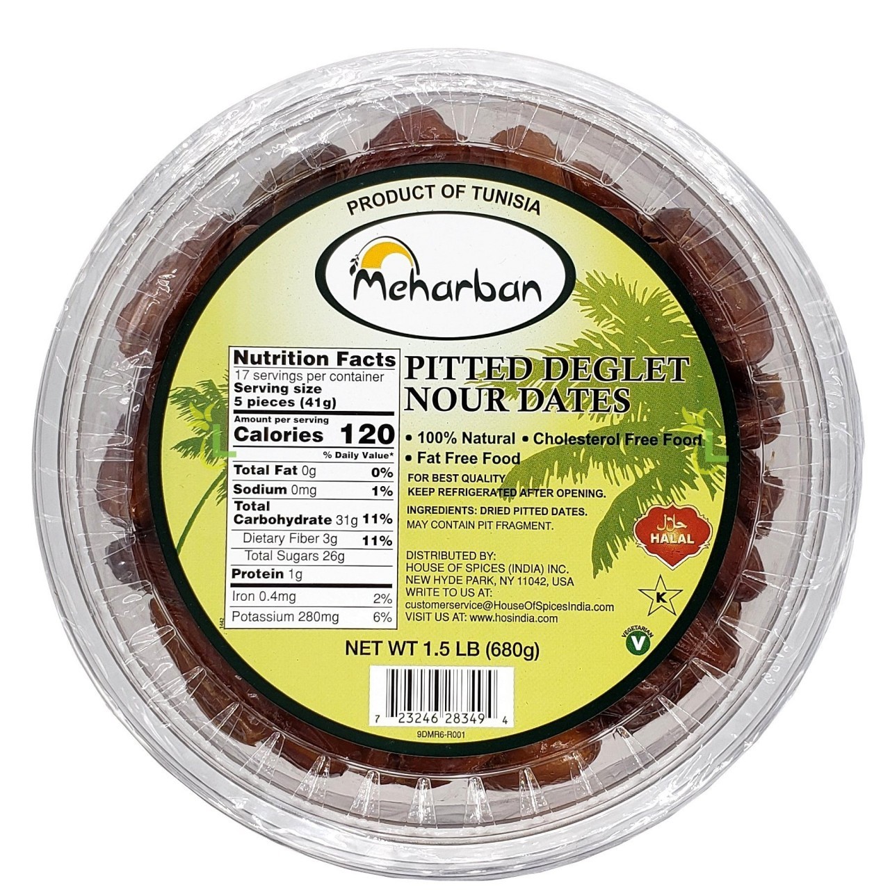 MEHARBAN PITTED DEGLET NOUR DATES 24oz