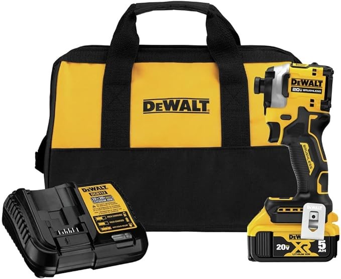 DEWALT ATOMIC 20V MAX 1/4 in. Brushless Cordless Impact Driver Kit with Battery and Charger Included (DCF850P1)