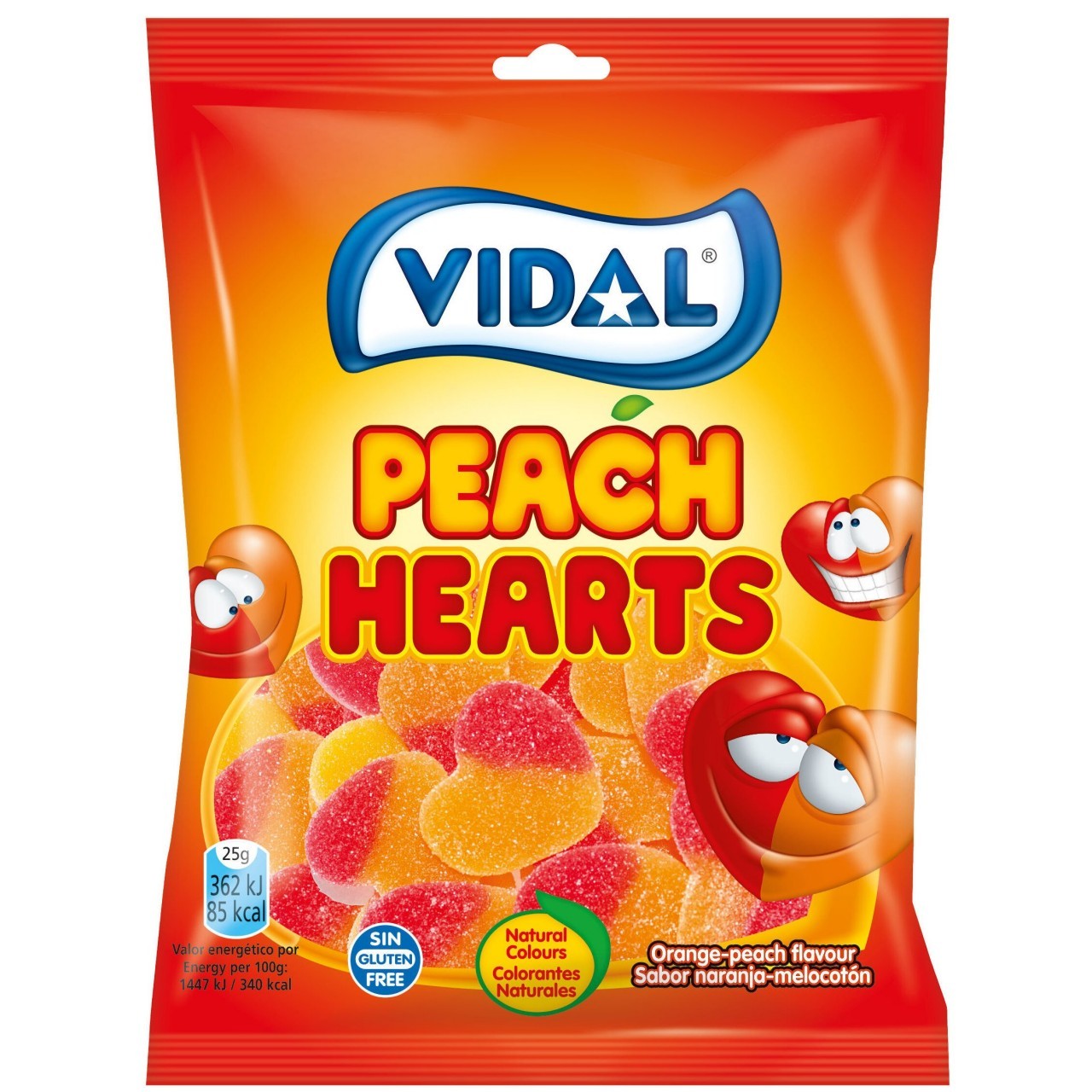 VIDAL PEACH HEARTS 90g