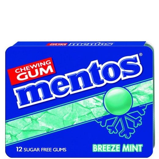 MENTOS GUM BREEZE MINT 12s