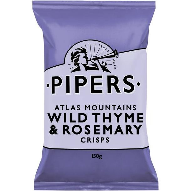 PIPERS CRISPS THYME ROSEMARY 150g