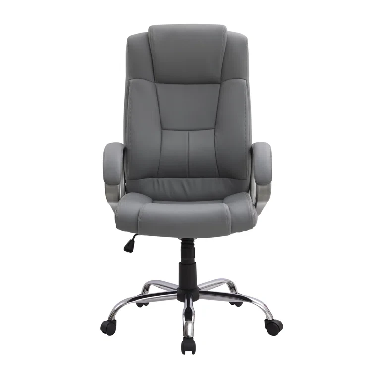 Jakyrah High Back Executive Faux Leather Office Chair with Back Support, Armrest