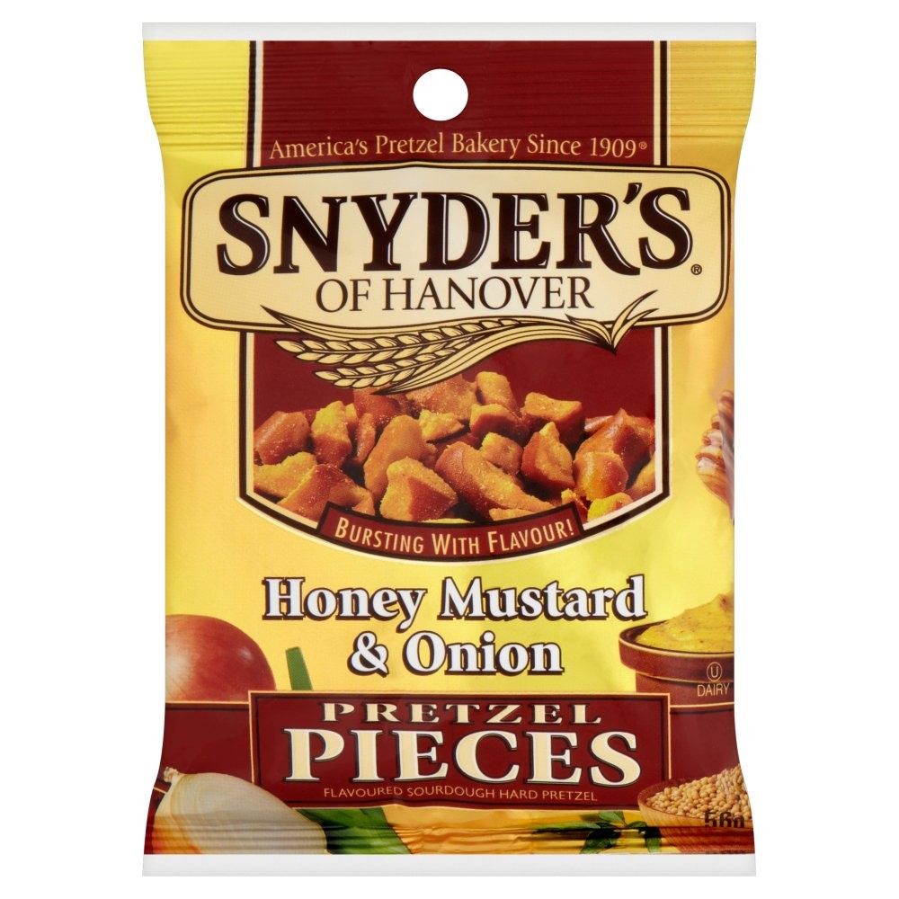 SNYDERS PRETZELS H/MUSTARD & ONION 56g