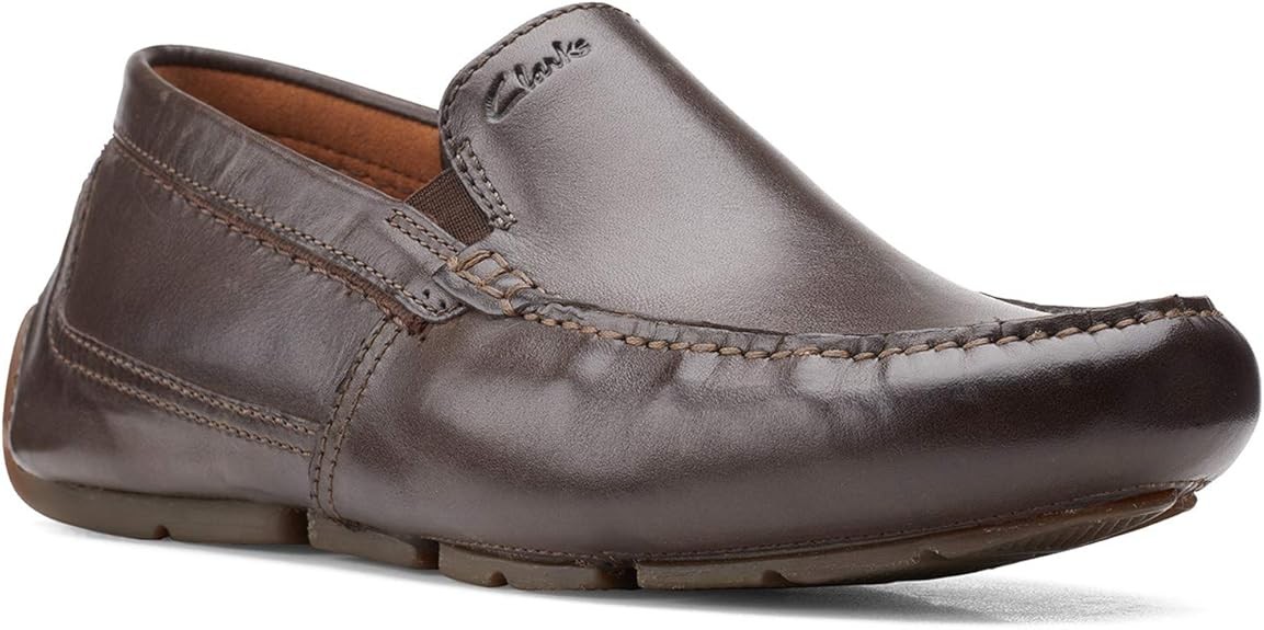 Clarks Mens Markman Plain : Dark Brown Leather