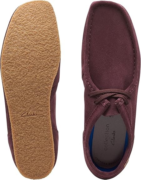 Clarks Men's Shacre Ii Run Shoes Moccasin (Burgundy Suede)