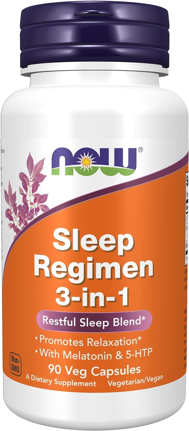 Now Foods Sleep Regimen 3-in-1, Veg Capsules, 90 Count