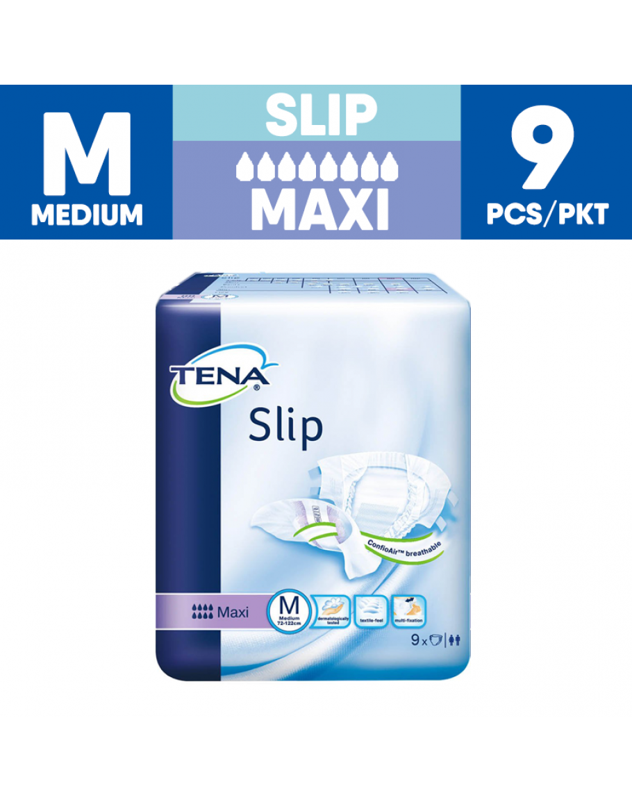TENA ADULT SLIPS SUPER MED 9s