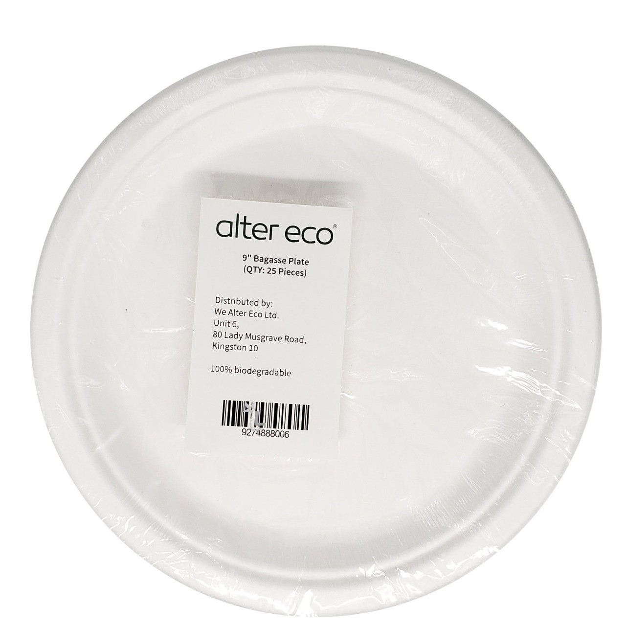 ALTER ECO BAGASSE PLATE ROUND 25x9in