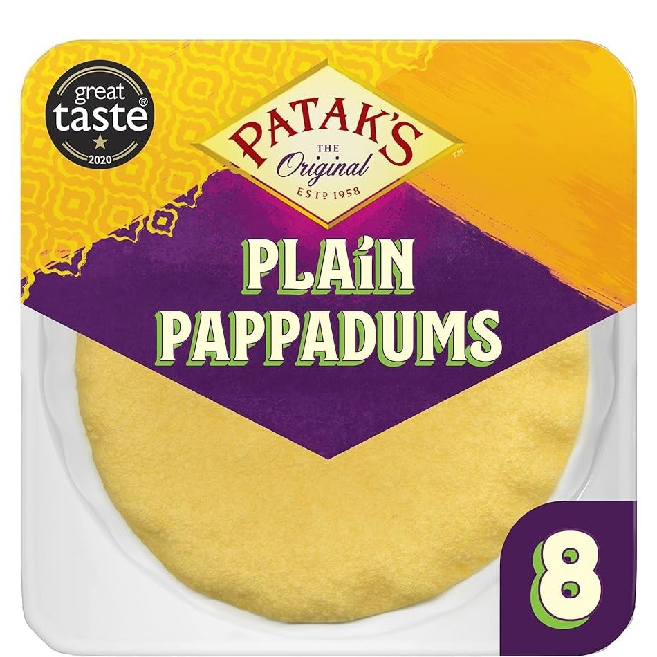 PATAKS PAPPADUMS PLAIN 64g