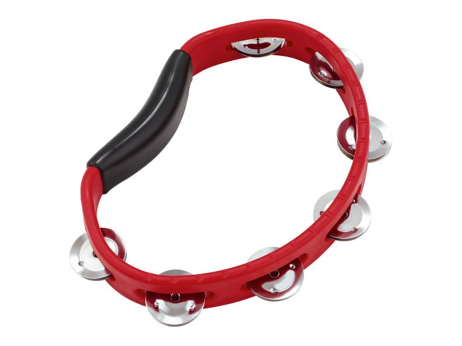 Headliner® Series Hand Held ABS Tambourine - 1 Row, Red