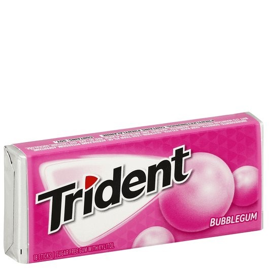 TRIDENT GUM BUBBLE GUM 18s