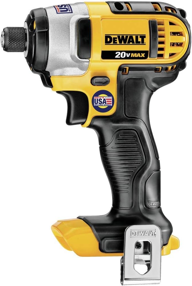 DEWALT 20V MAX* Impact Driver, 1/4-Inch, Tool Only (DCF885B), Yellow