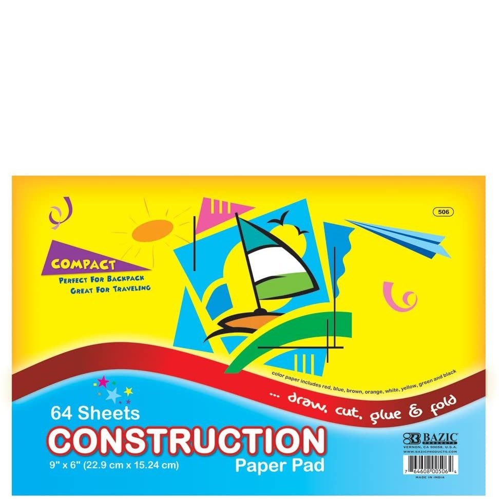 BAZIC CONSTRUCTION PAPER PAD 64s