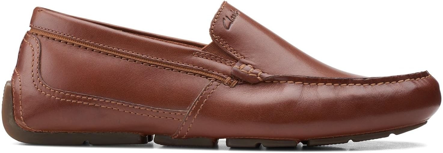 Clarks Mens Markman Plain : Dark Tan Leather