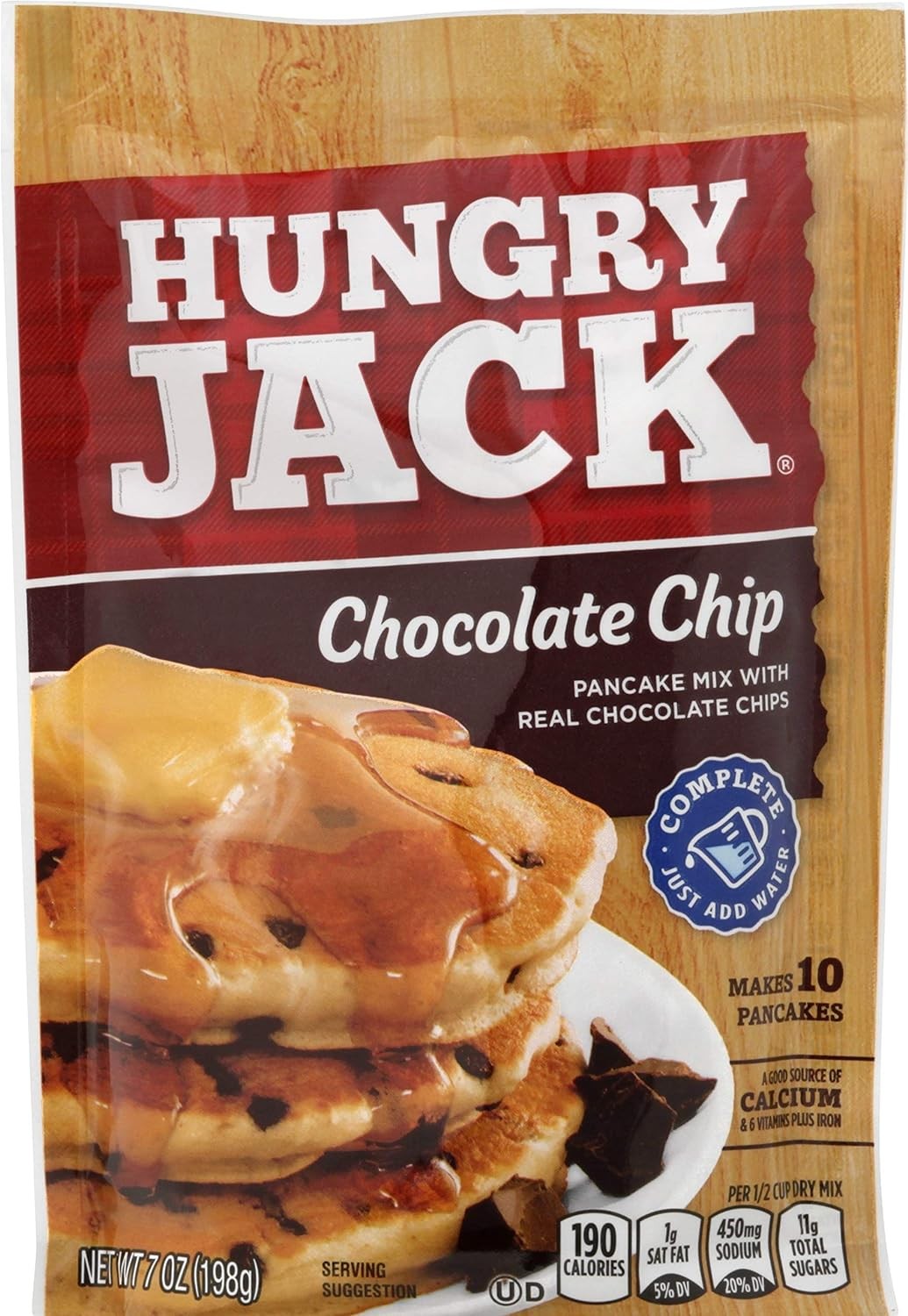 HUNGRY JACK COMPLETE CHOCOLATE CHIP P/CAKE & WAFFLES MIX 794G
