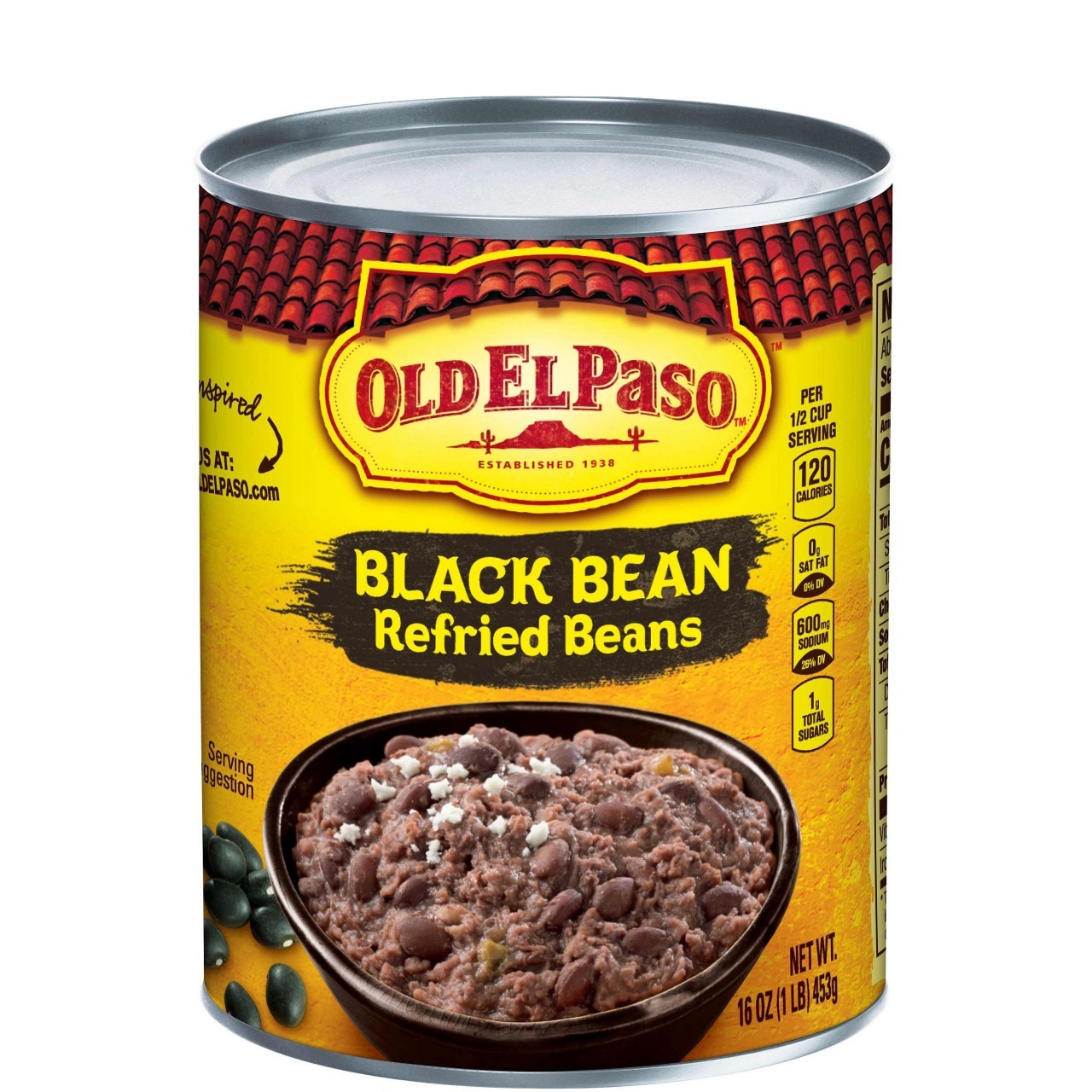 OLD EL PASO BEANS REFRIED BLACK 453g