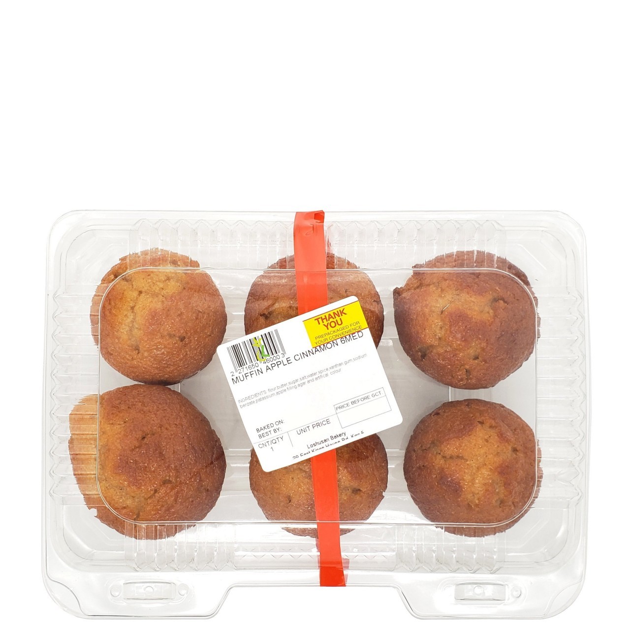 MUFFINS APPLE CINNAMON MED 6ct