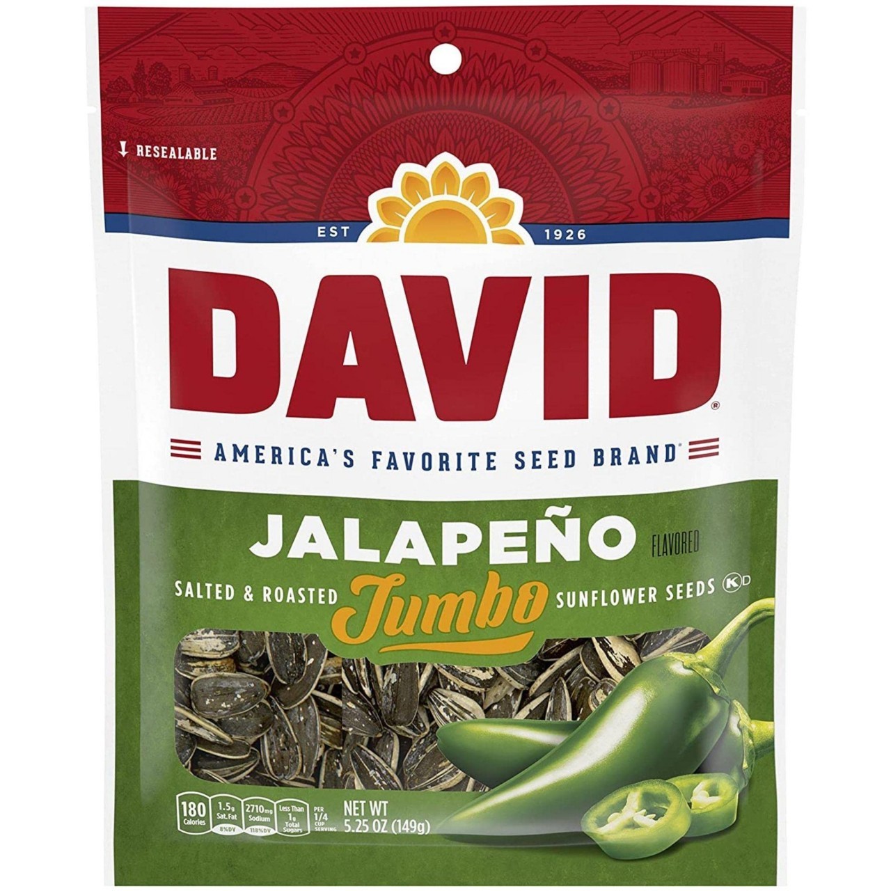 DAVIDS SEEDS SUNFLOWER JALAPENO 5.25oz