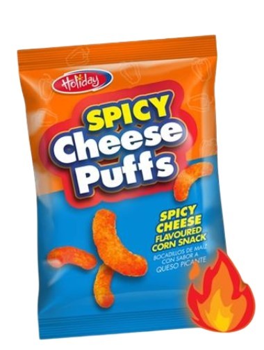 HOLIDAY CHEESE PUFFS SPICY 20g