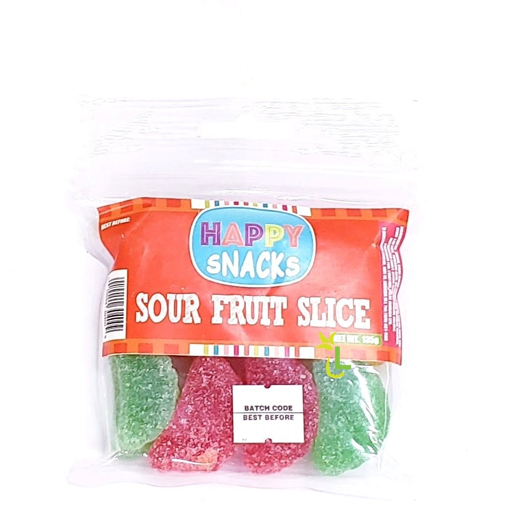 HAPPY SNACKS SOUR FRUIT SLICE 135g