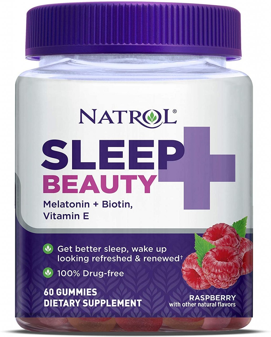 Natrol Sleep + Beauty Raspberry Dietary Supplement, 60 count