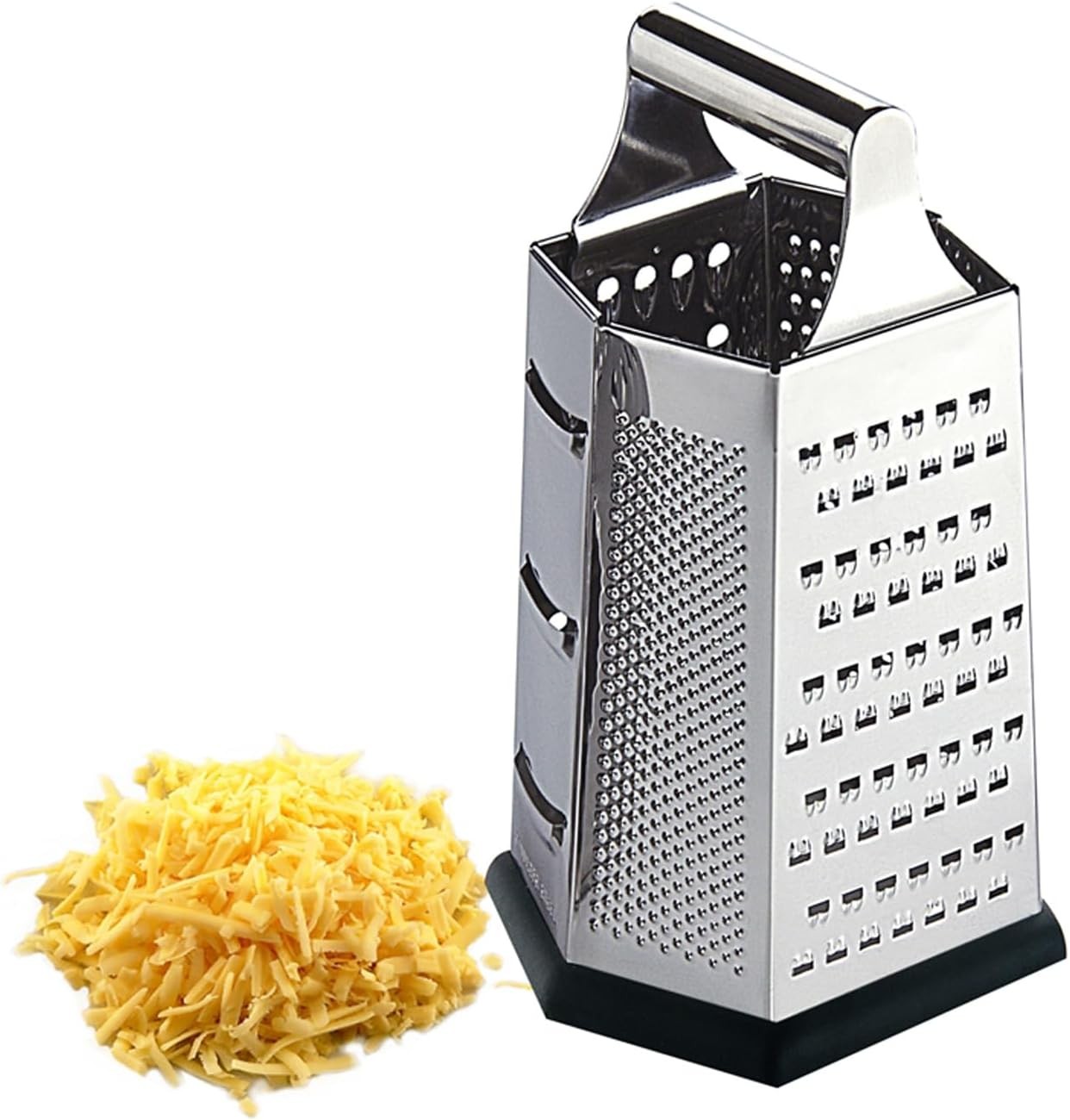 Home Basics Heavy Weight Stainless Steel Cheese Grater (Silver)