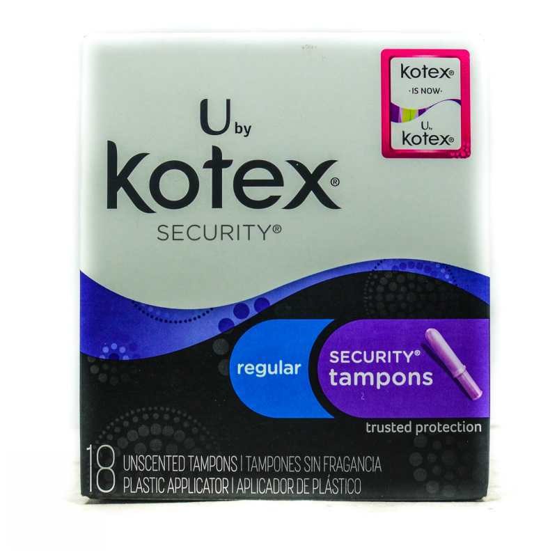 KOTEX SECURITY TAMPON REGULAR 18’S