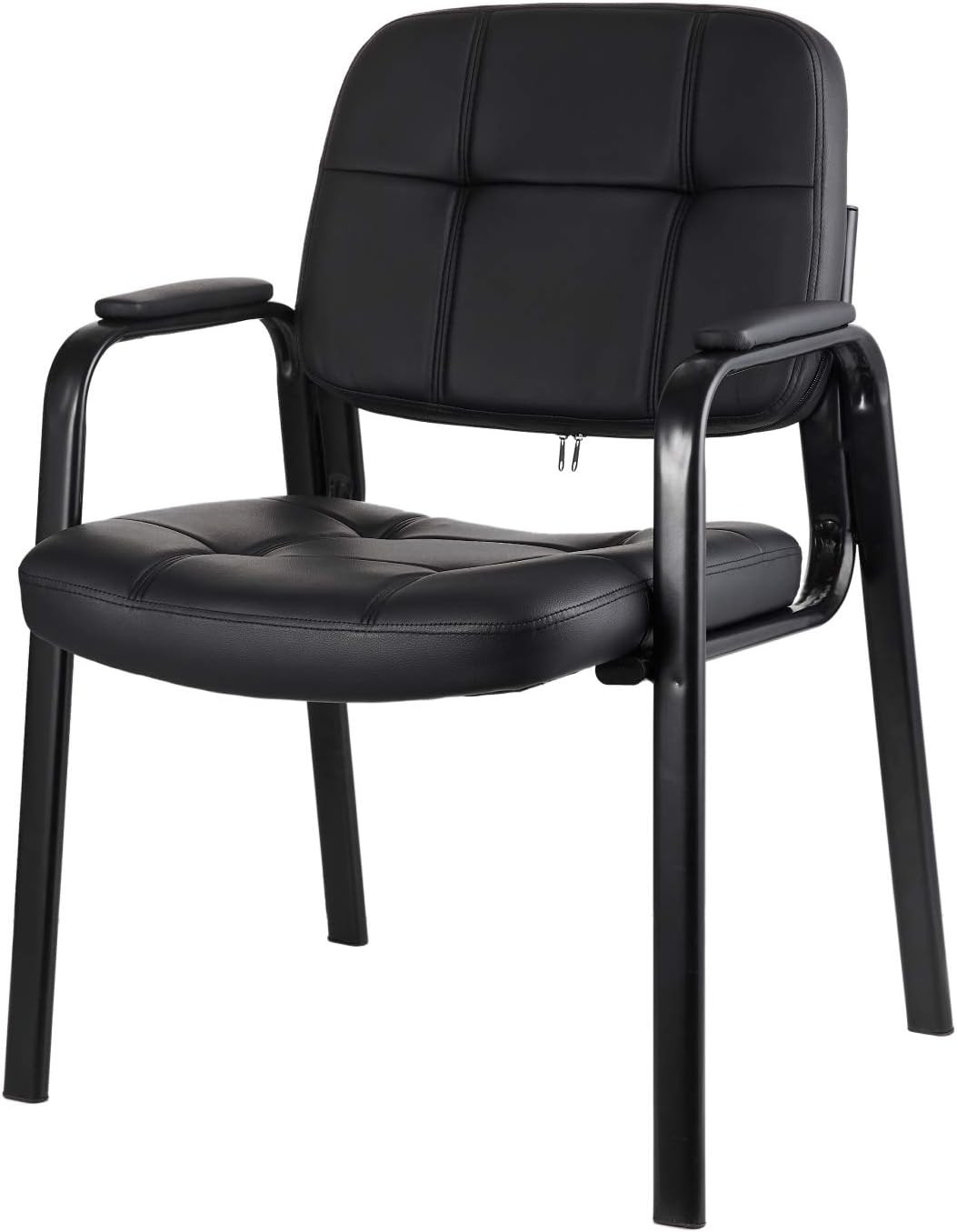 CLATINA Waiting Room Guest Chair with Bonded Leather Padded Arm Rest