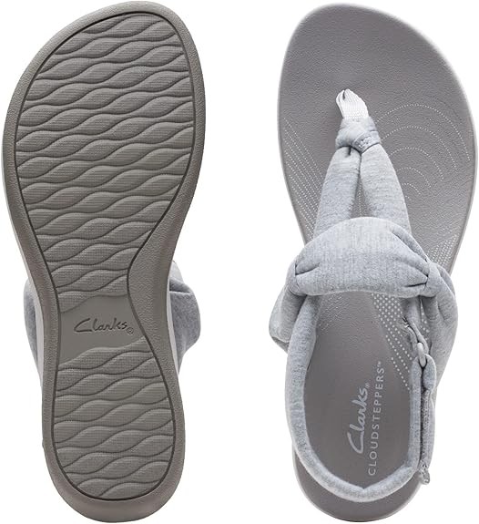 Clarks Womens Arla Nicole (Light Grey Textile)