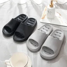 New Men Fashion Home Slides Solid Color Light Slippers Non Slip EVA Family Bathroom Sandals Summer Beach Shoes