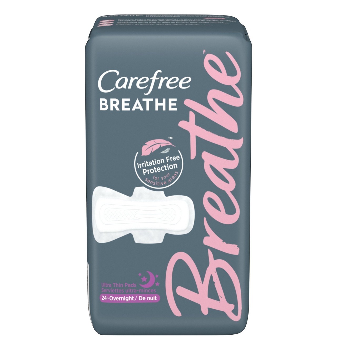 CAREFREE BREATHE PADS OVERNGHT WINGS 24s