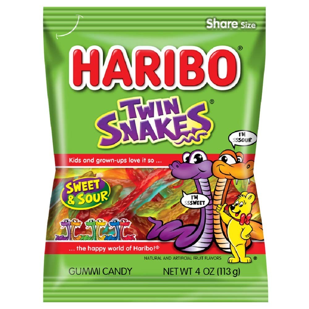 HARIBO GUMMY TWIN SNAKES 4oz