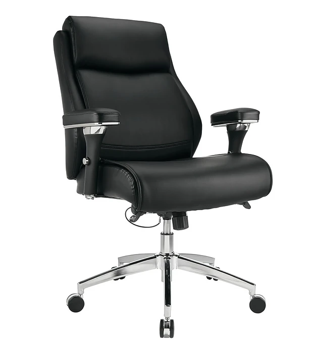 Realspace® Keera Modern Comfort Manager Bonded Leather Mid-Back Chair