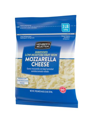 Member's Selection Shredded Mozzarella Cheese, 1.36 kg / 3 lb