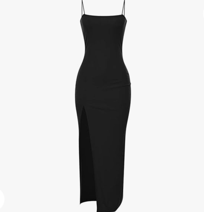 Women's Sexy Solid Dress Strap Slim Split Dress Long Party Club Dress Evening Party Sundress Dress S-lash Neck Elegant Dresses Women's Dress