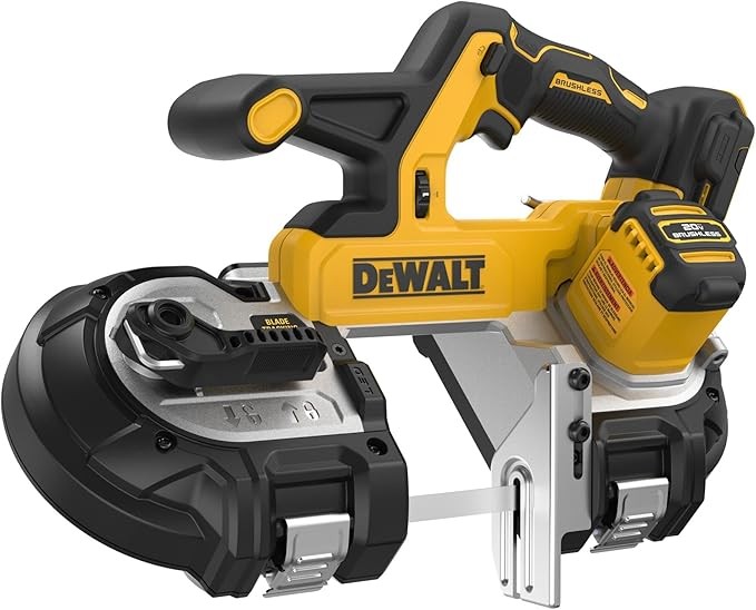 DEWALT 20V MAX XR Bandsaw, Brushless Motor, Portable and Cordless, 3-3/8 Inch Cut Capacity, Bare Tool Only (DCS378B)