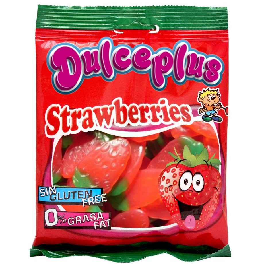 DULCEPLUS GUMMI WILD STRAWBERRY 100g