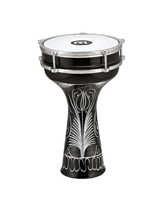 Meinl Percussion HE-122 Hand Engraved Aluminum Darbuka With Synthetic Head - Size - S
