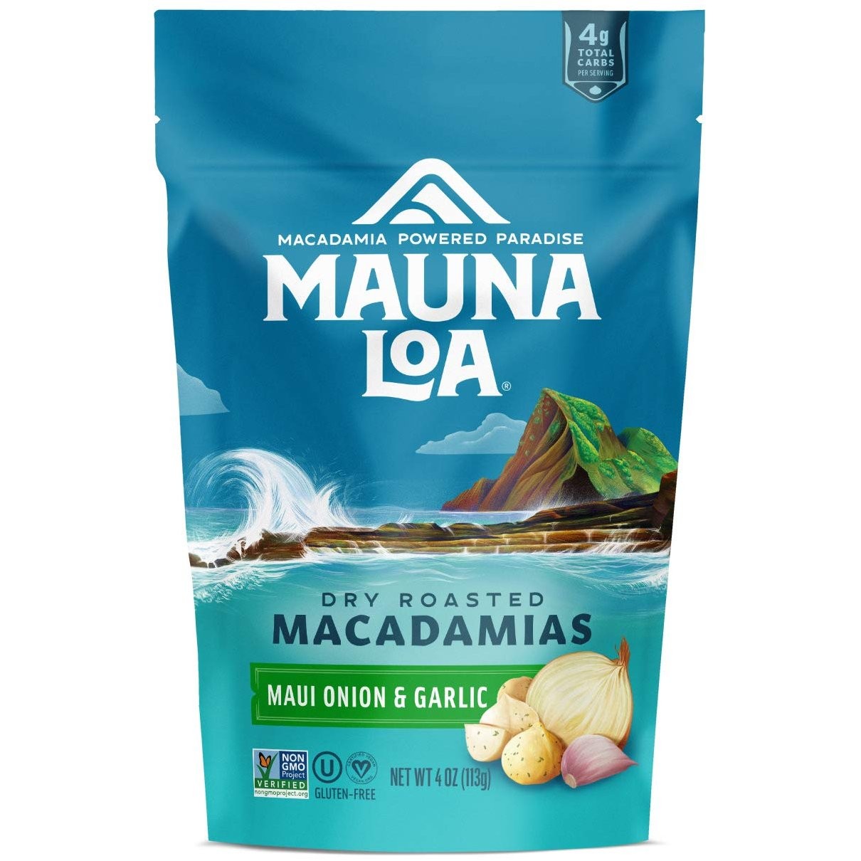 MAUNA LOA MACADAMIAS ROASTED GARLIC 4oz